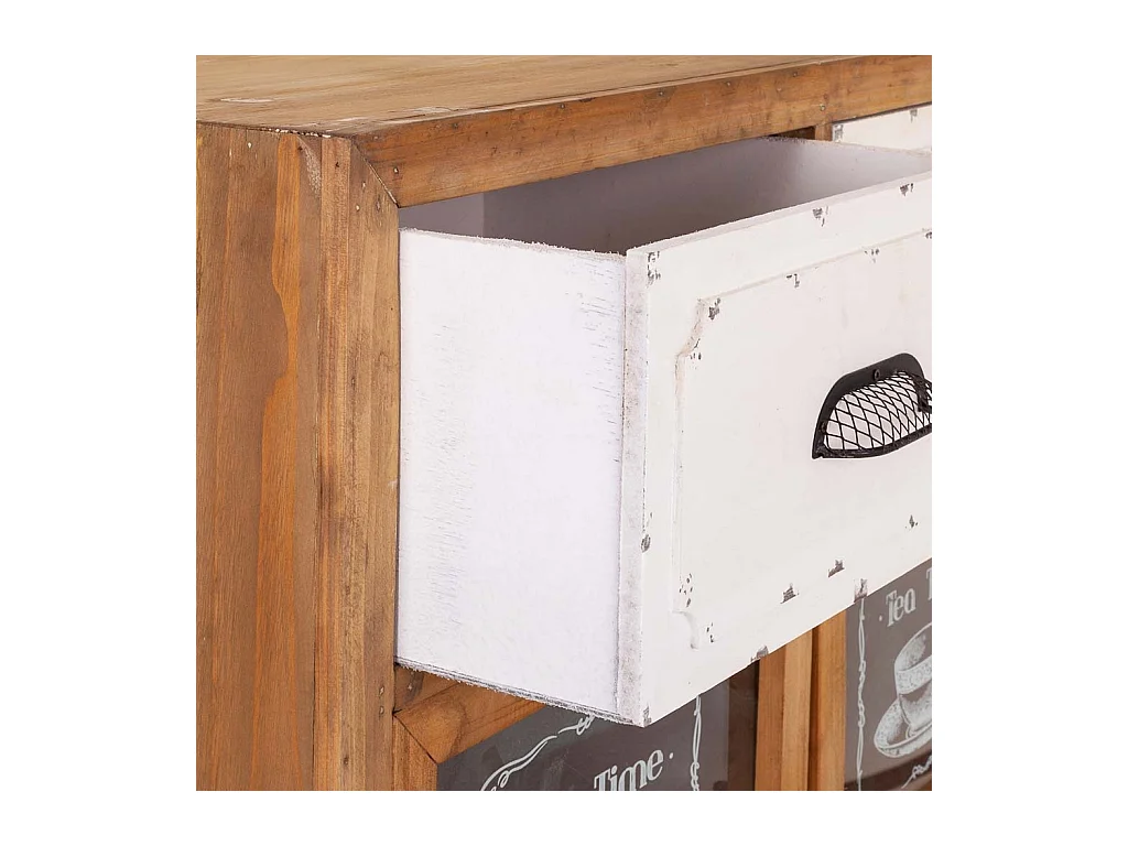 Hall de madeira marrom e metal 80x36,5x91