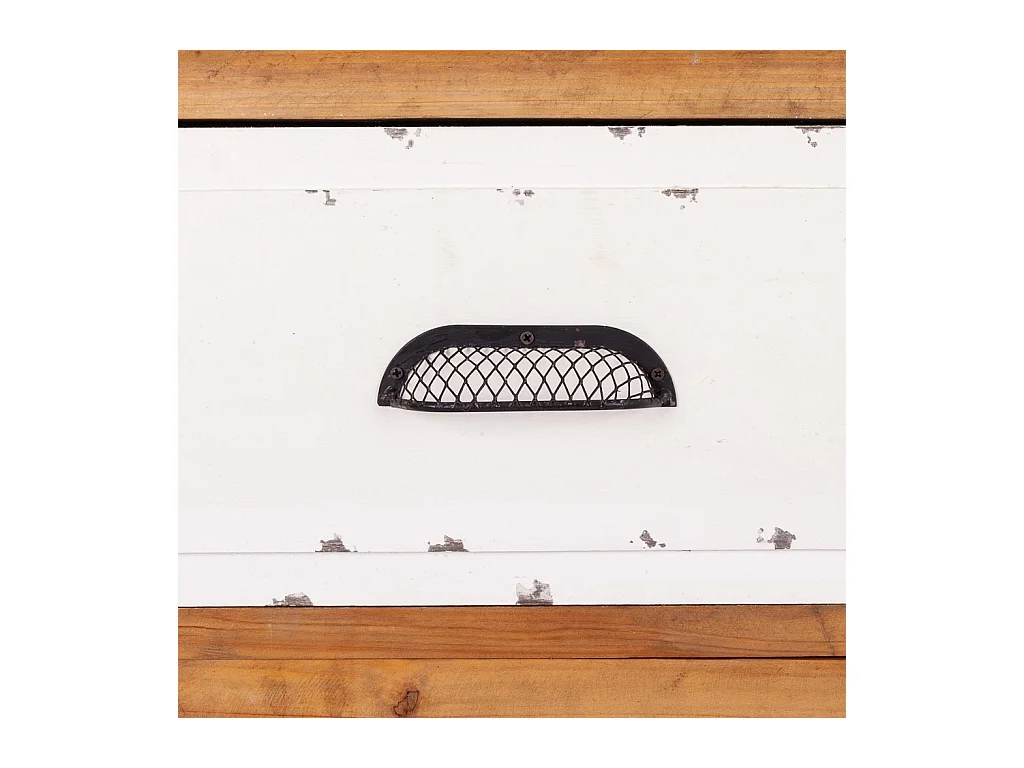 Hall de madeira marrom e metal 80x36,5x91