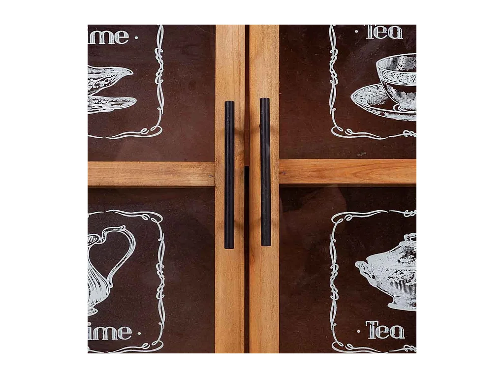 Hall de madeira marrom e metal 80x36,5x91