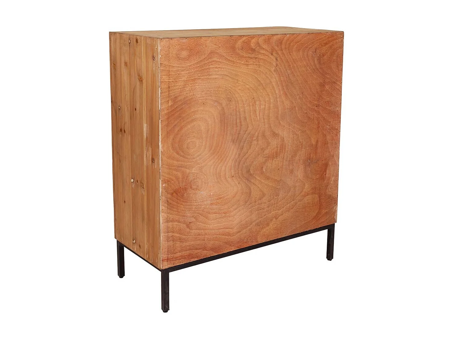 Recibidor de madera y metal marrón 80x36.5x91