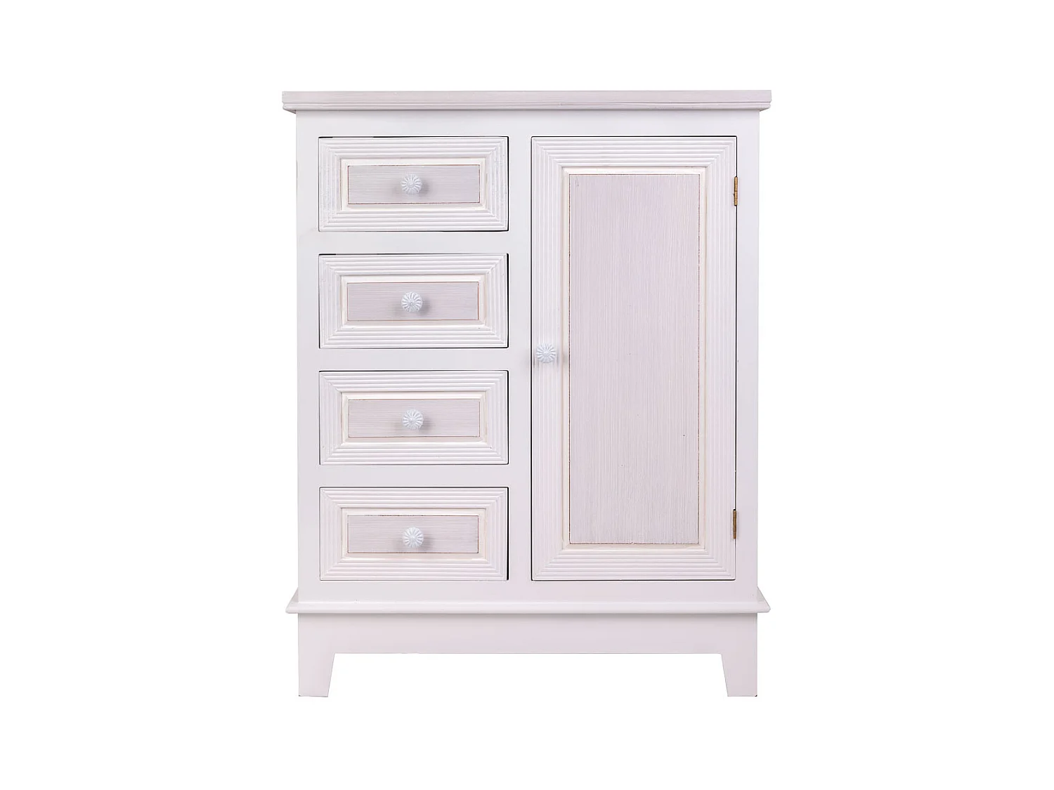 Console d'entrée en bois blanc 66x32x84h