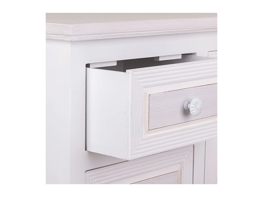 Console d'entrée en bois blanc 66x32x84h