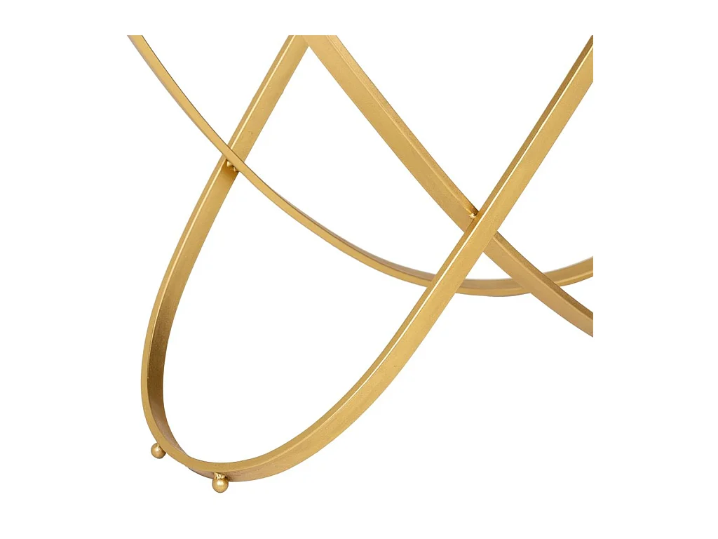 Goldene Flurkonsole aus Metall mit Glasplatte 120x40x79h cm