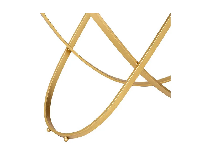 Goldene Flurkonsole aus Metall mit Glasplatte 120x40x79h cm