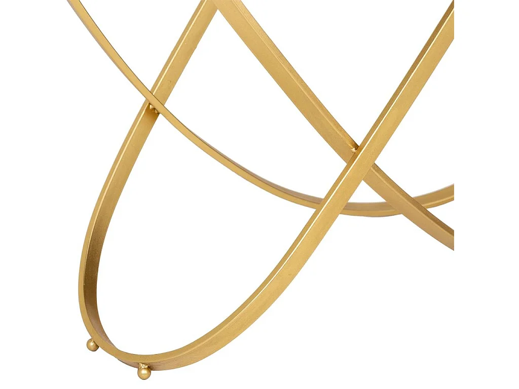 Goldene Flurkonsole aus Metall mit Glasplatte 120x40x79h cm