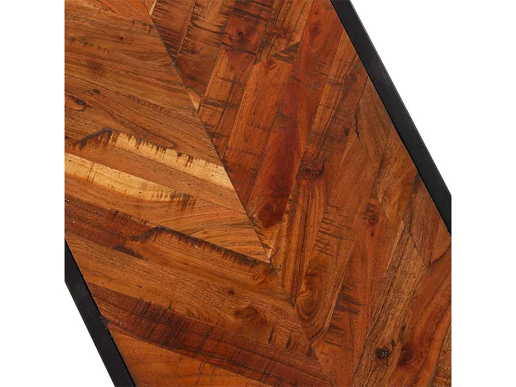 Hall de madeira e metal preto 89x40x82