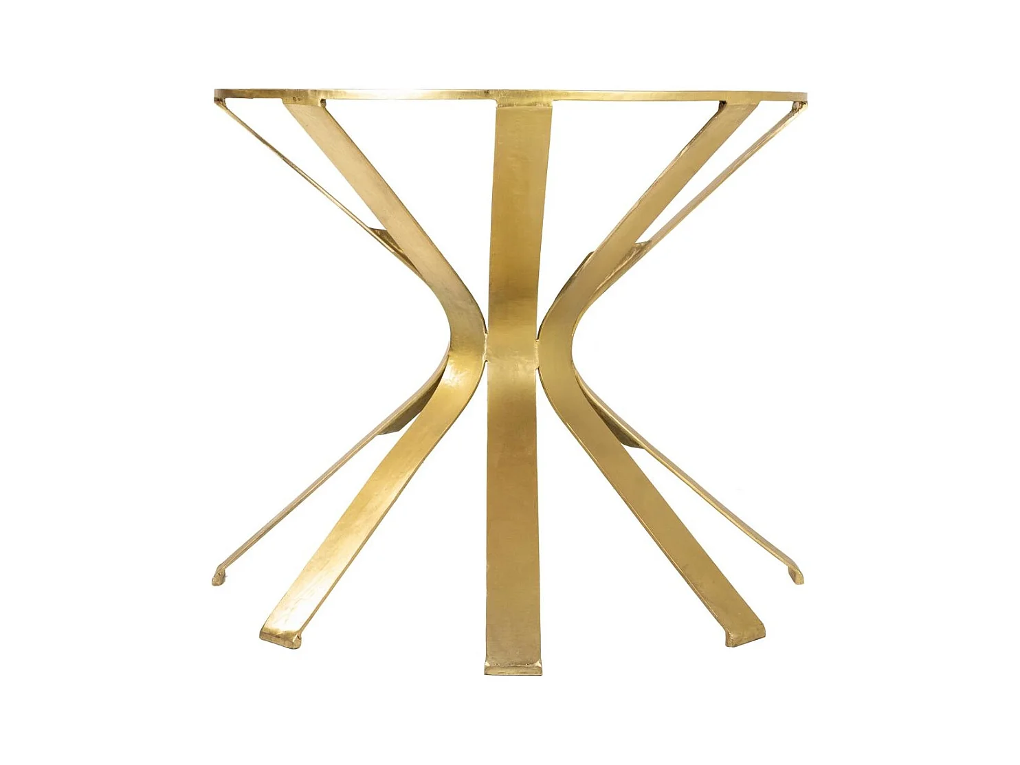 Console en métal doré et verre 94x52x78h