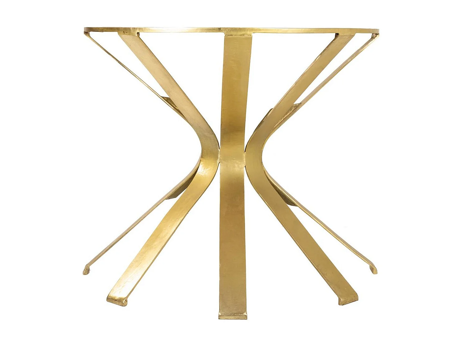 Mobile da ingresso metallo oro e vetro 94x52x78h