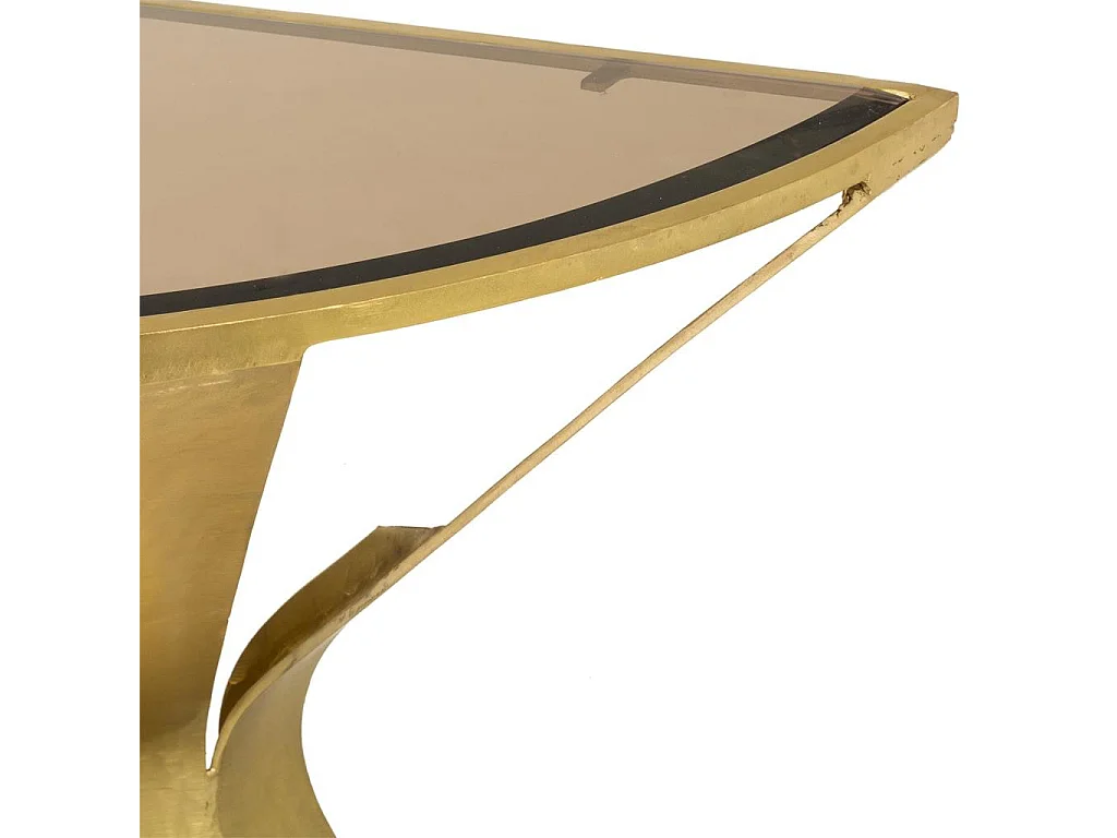 Mobile da ingresso metallo oro e vetro 94x52x78h