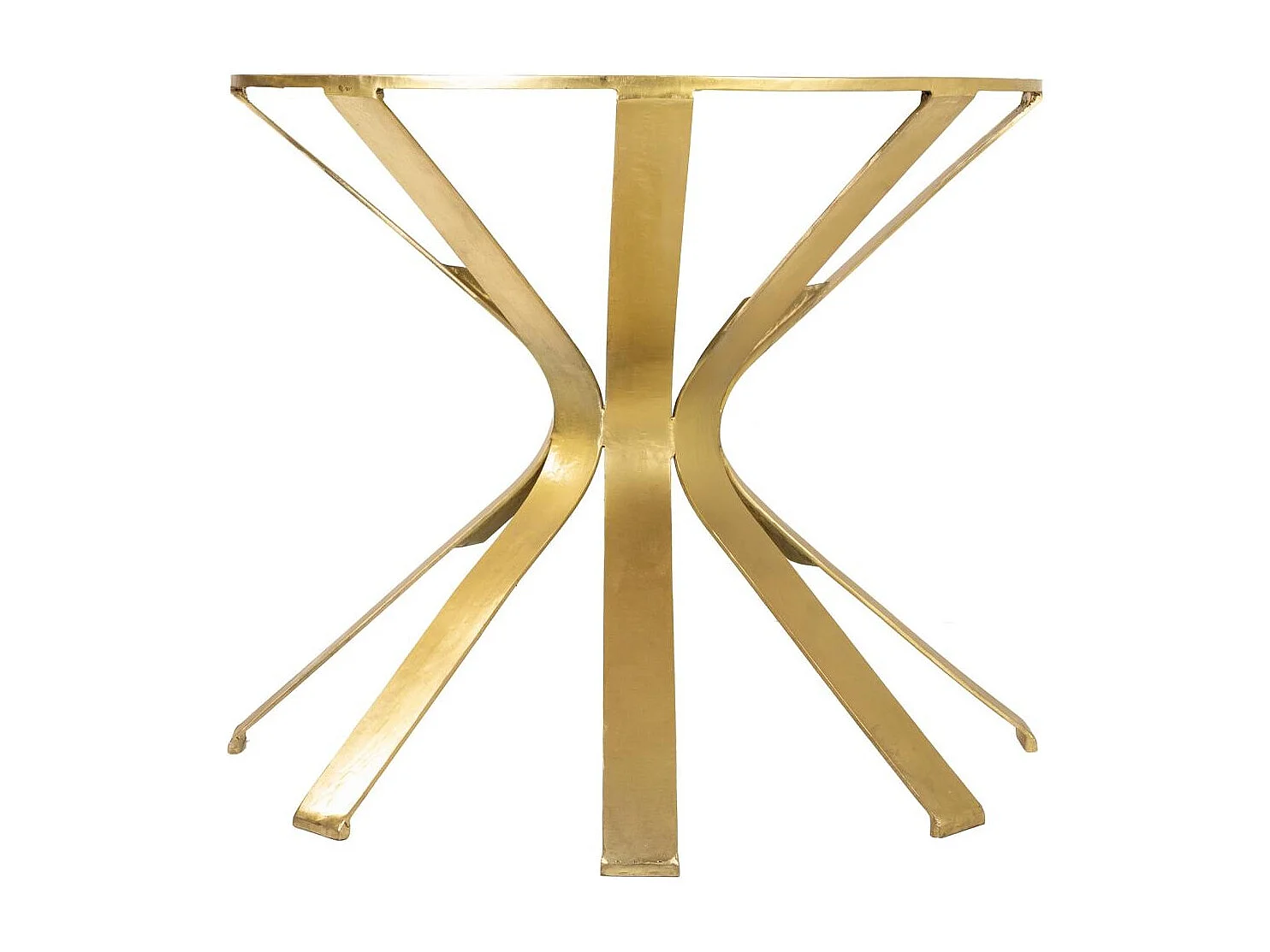 Flurmöbel aus Gold Metall und Glas, 94 x 52 x 78 cm