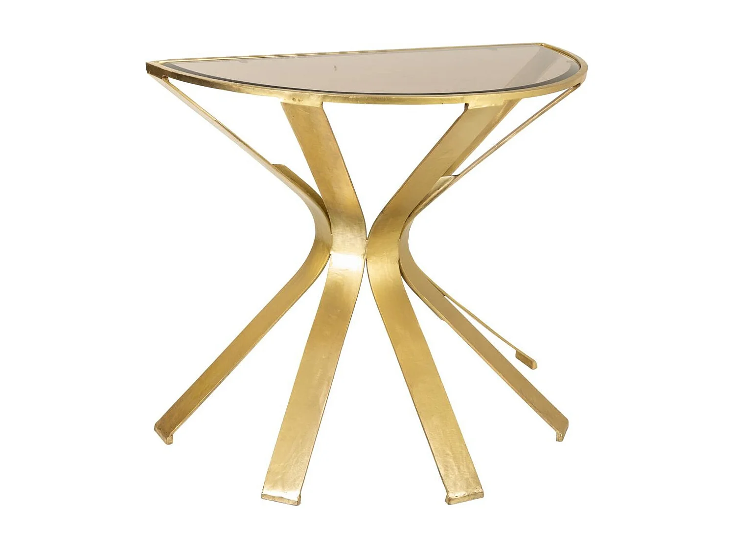 Flurmöbel aus Gold Metall und Glas, 94 x 52 x 78 cm