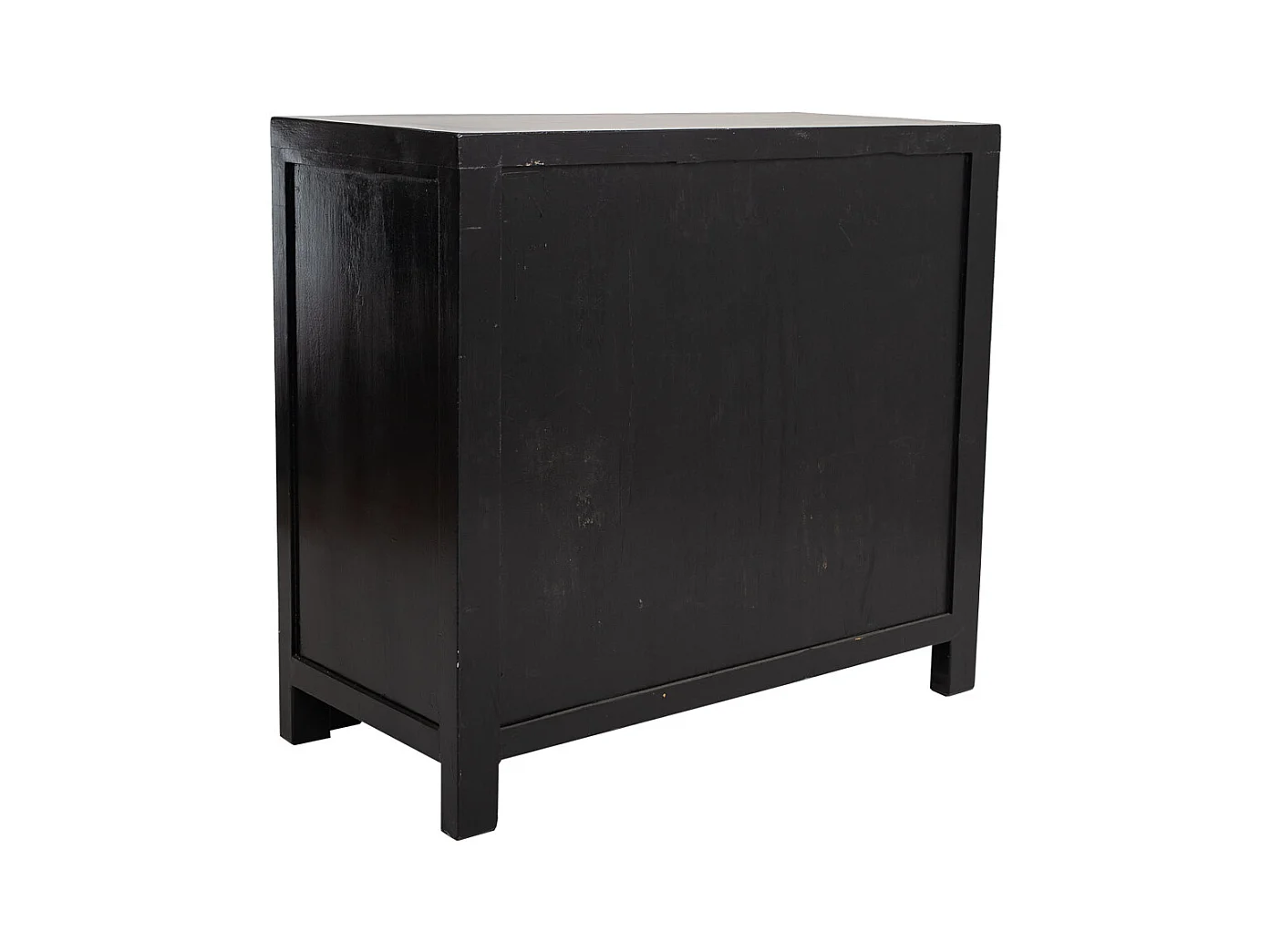 Armário de hall de entrada em madeira preto 84x40x85cm