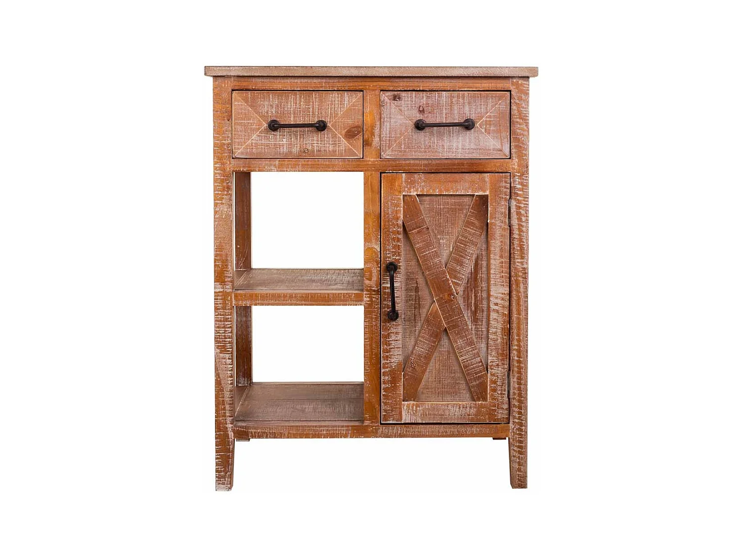 Braune Eingangsschrank aus Holz 67x37x82h cm