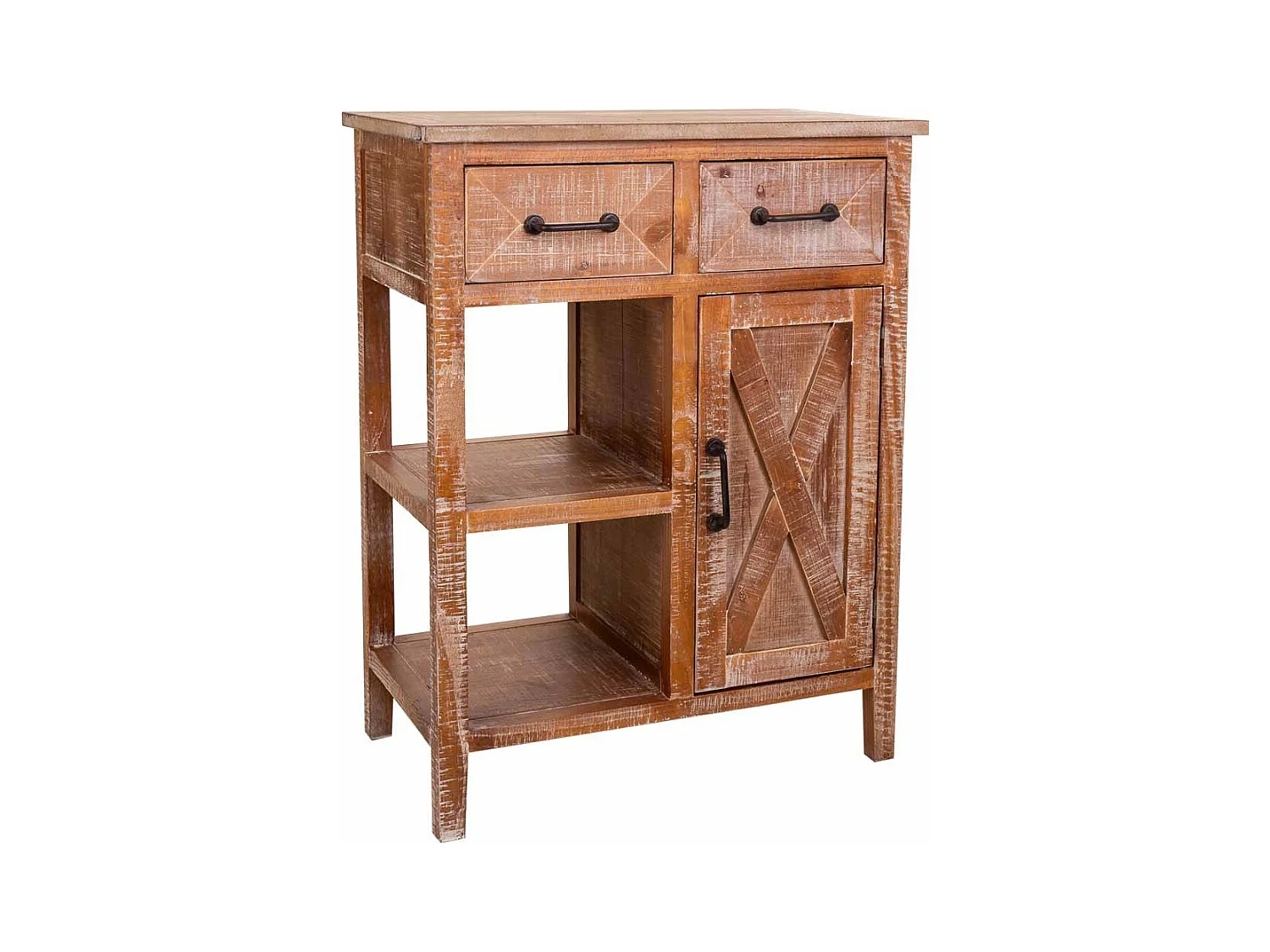 Braune Eingangsschrank aus Holz 67x37x82h cm