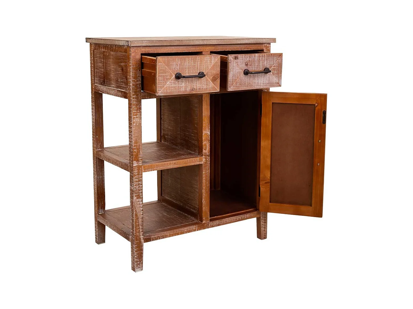 Braune Eingangsschrank aus Holz 67x37x82h cm