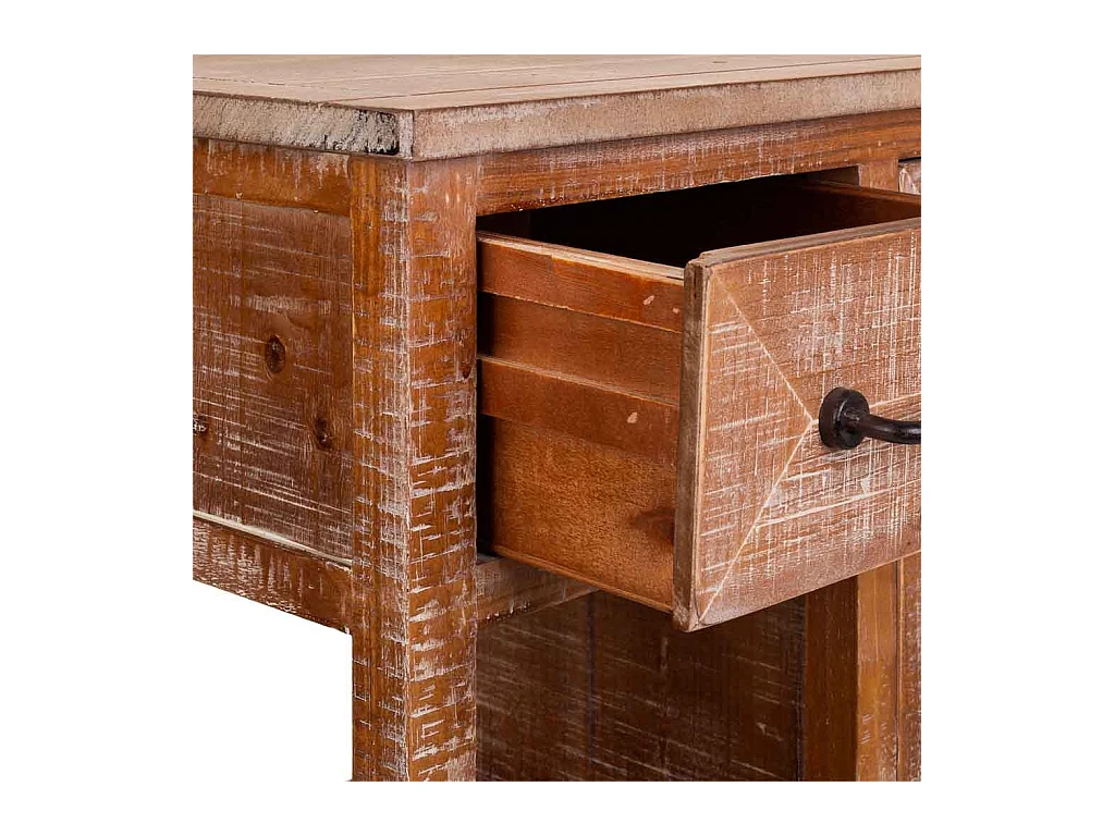 Braune Eingangsschrank aus Holz 67x37x82h cm