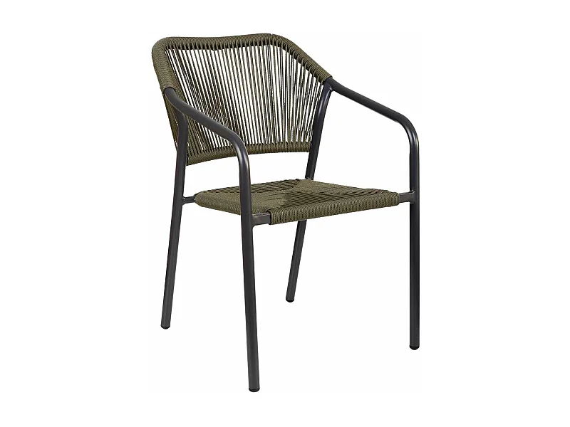 Stijlvolle en uniek comfortabele groene rotan stoel