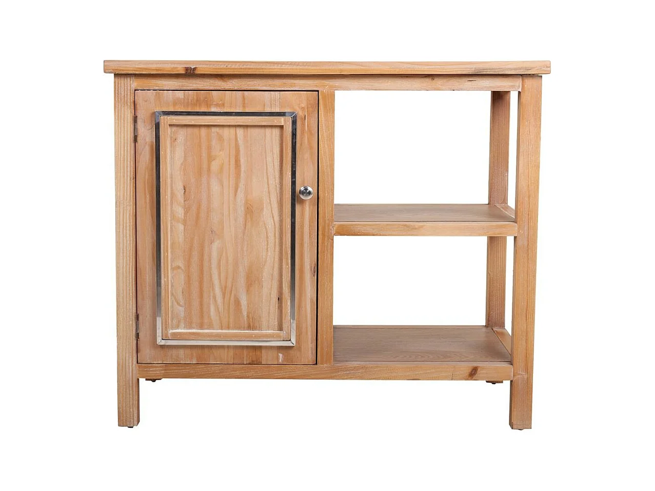 Console en bois et cadre en acier marron 86x37x75h