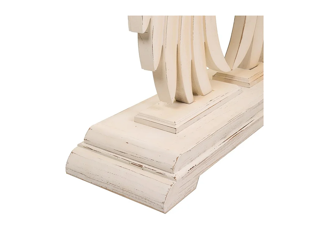 Weiß geschnitzte Holzhalle 150x40x101h cm