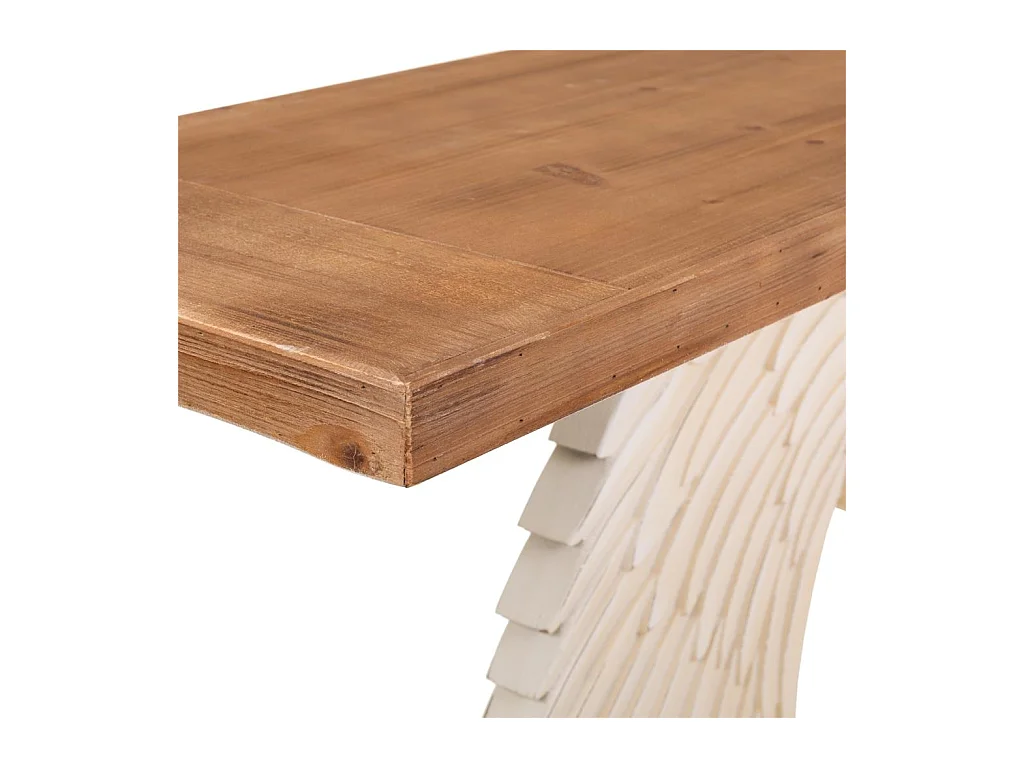 Weiß geschnitzte Holzhalle 150x40x101h cm