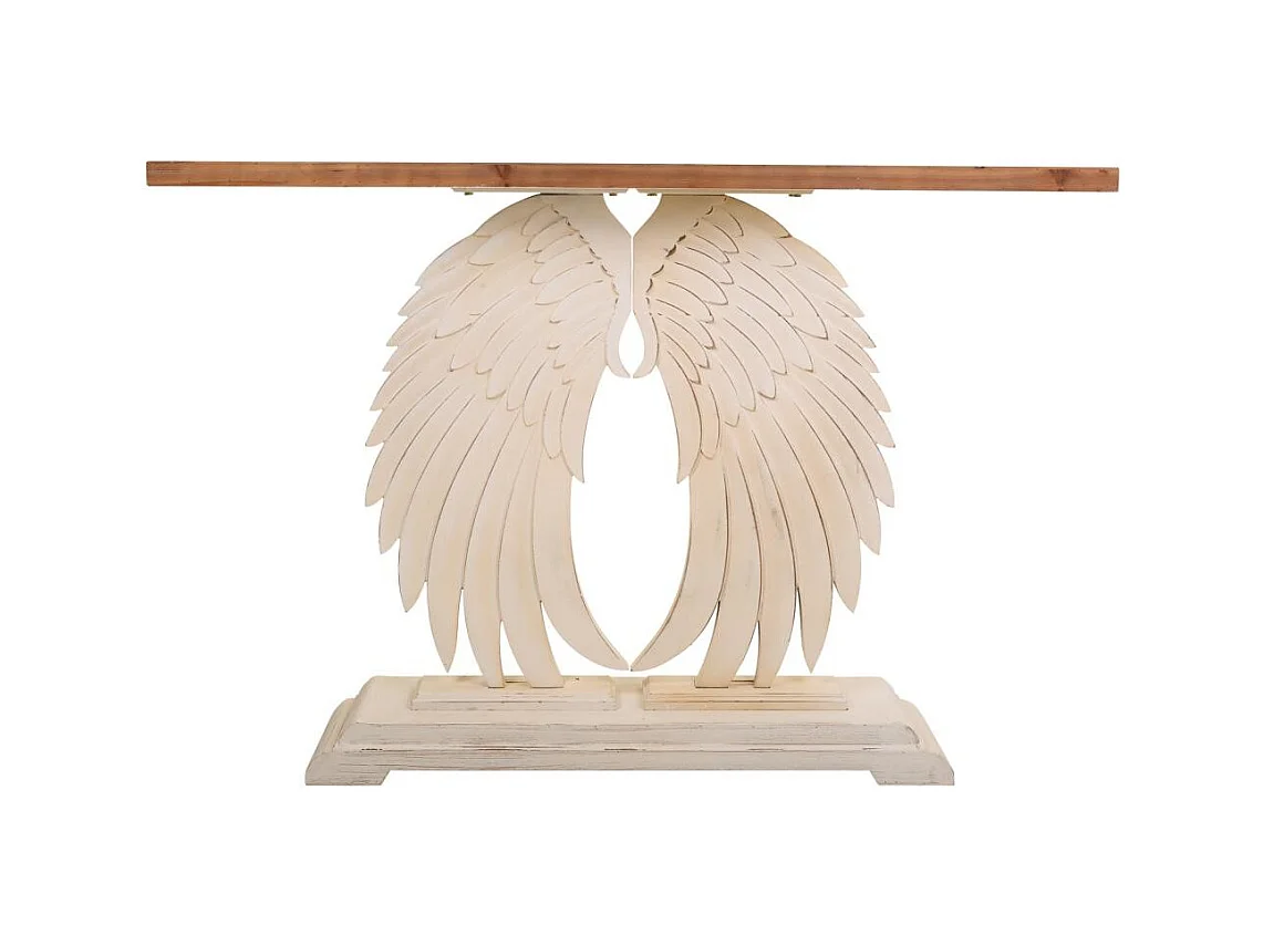 Console en bois sculpté blanc 150x40x101h