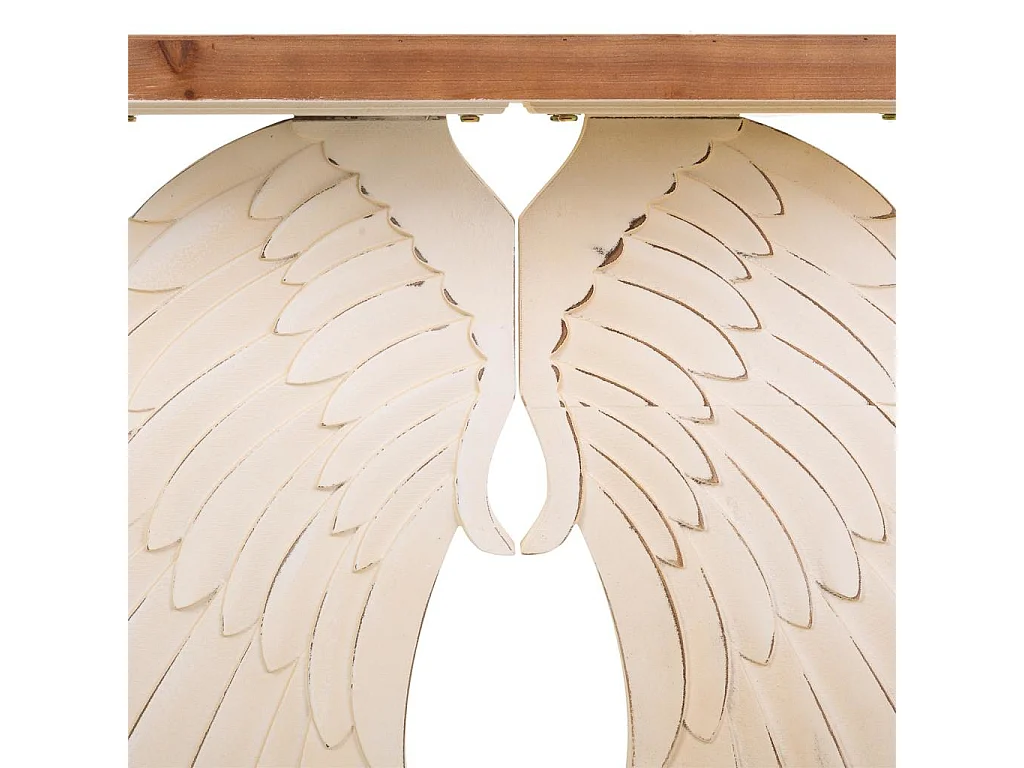 Weiß geschnitzte Holzhalle 150x40x101h cm