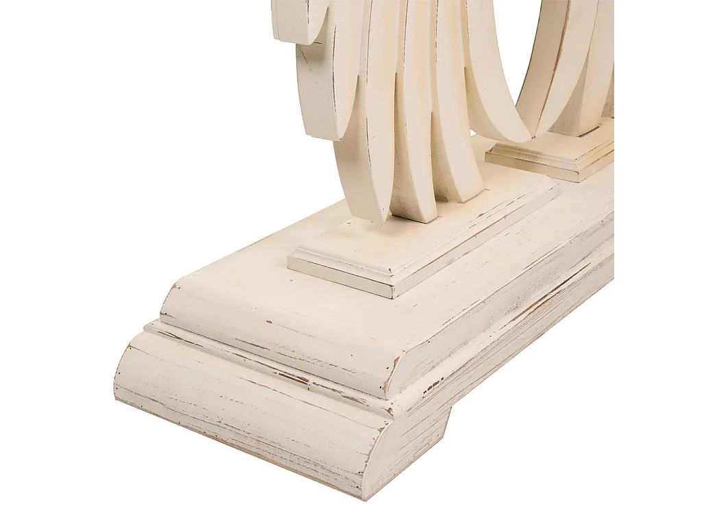 Weiß geschnitzte Holzhalle 150x40x101h cm