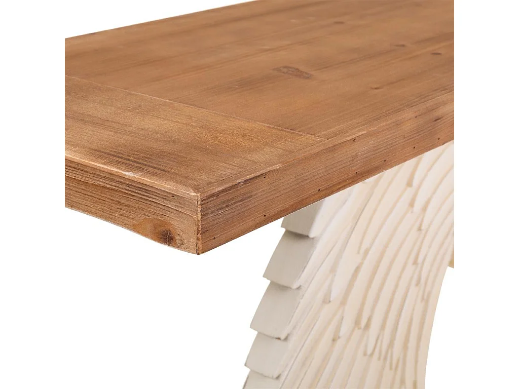 Weiß geschnitzte Holzhalle 150x40x101h cm