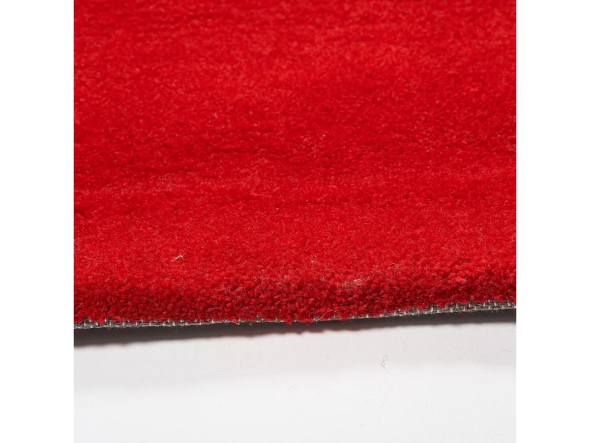 tapis chambre 120x180 fait main en acrylique rouge et jaune