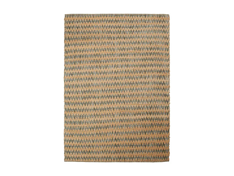 Tapis kilim 170x240 rectangle fait main en chanvre beige motif géométrique