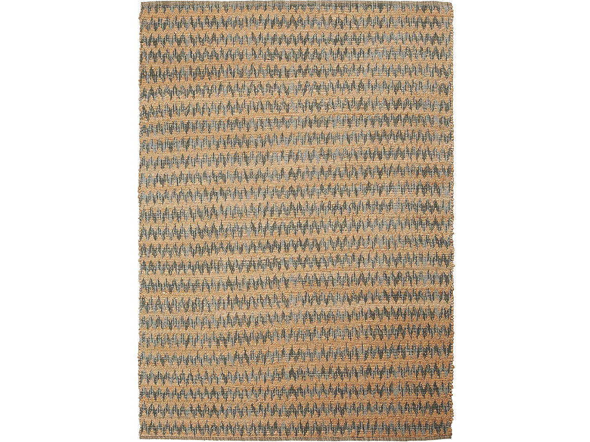 Tappeto Kilim 170x240 rettangolo realizzato a mano in canapa beige con motivo geometrico