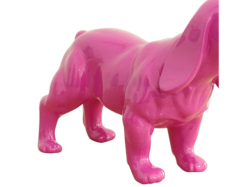 Statue chien cocker en résine avec peinture rose H25 cm - DINAH