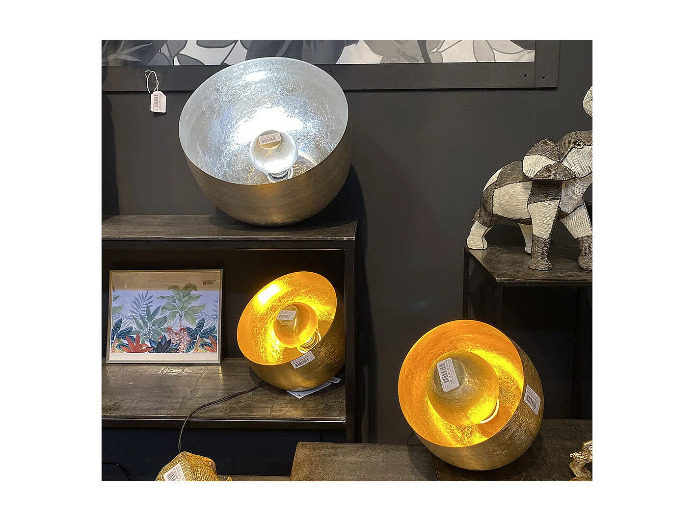 Lampe table Samuel dorée petit modèle