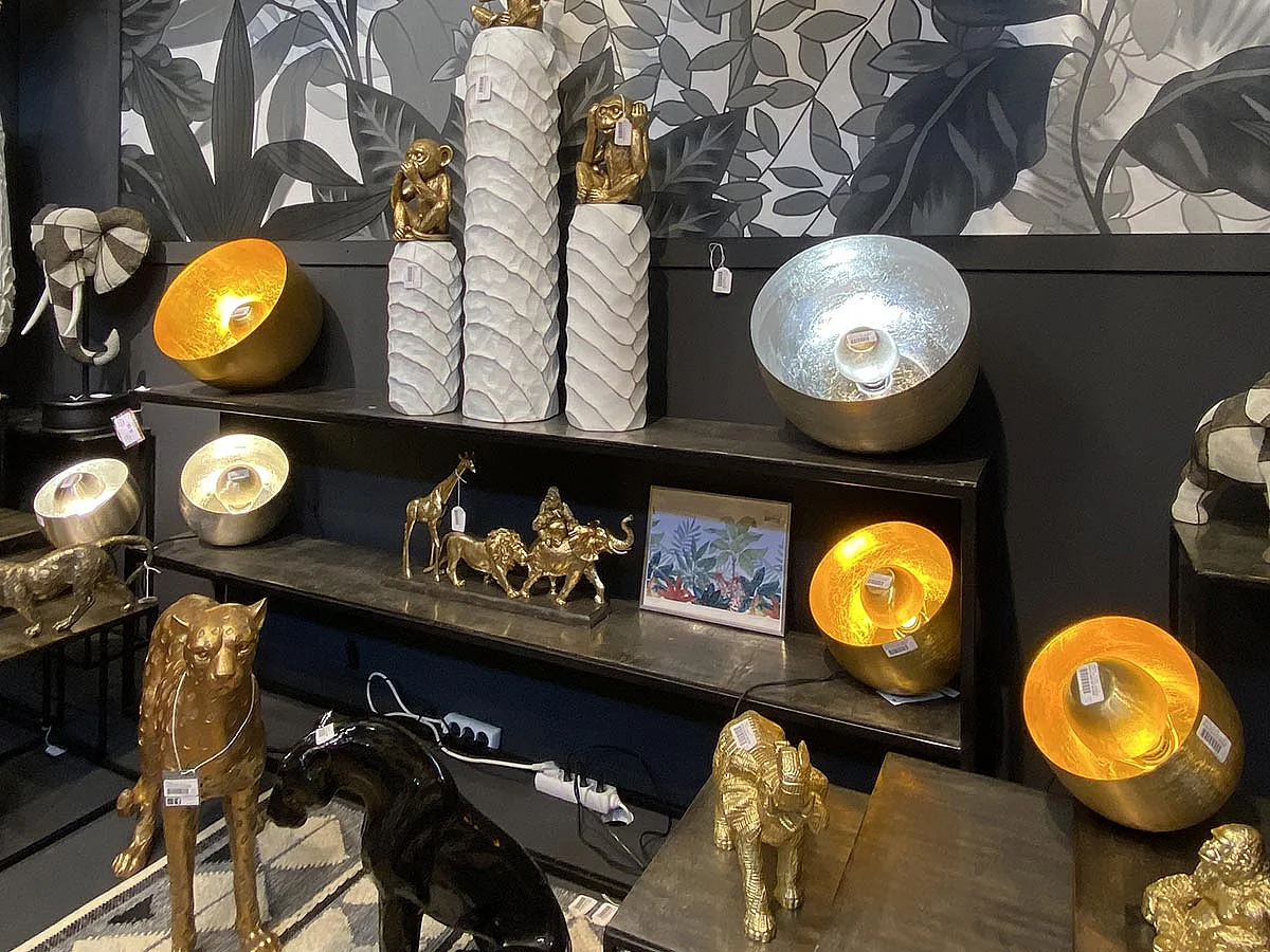 Lampe table Samuel dorée petit modèle