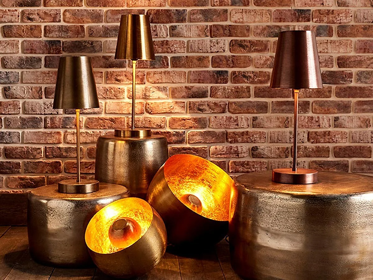 Lampe table Samuel dorée petit modèle