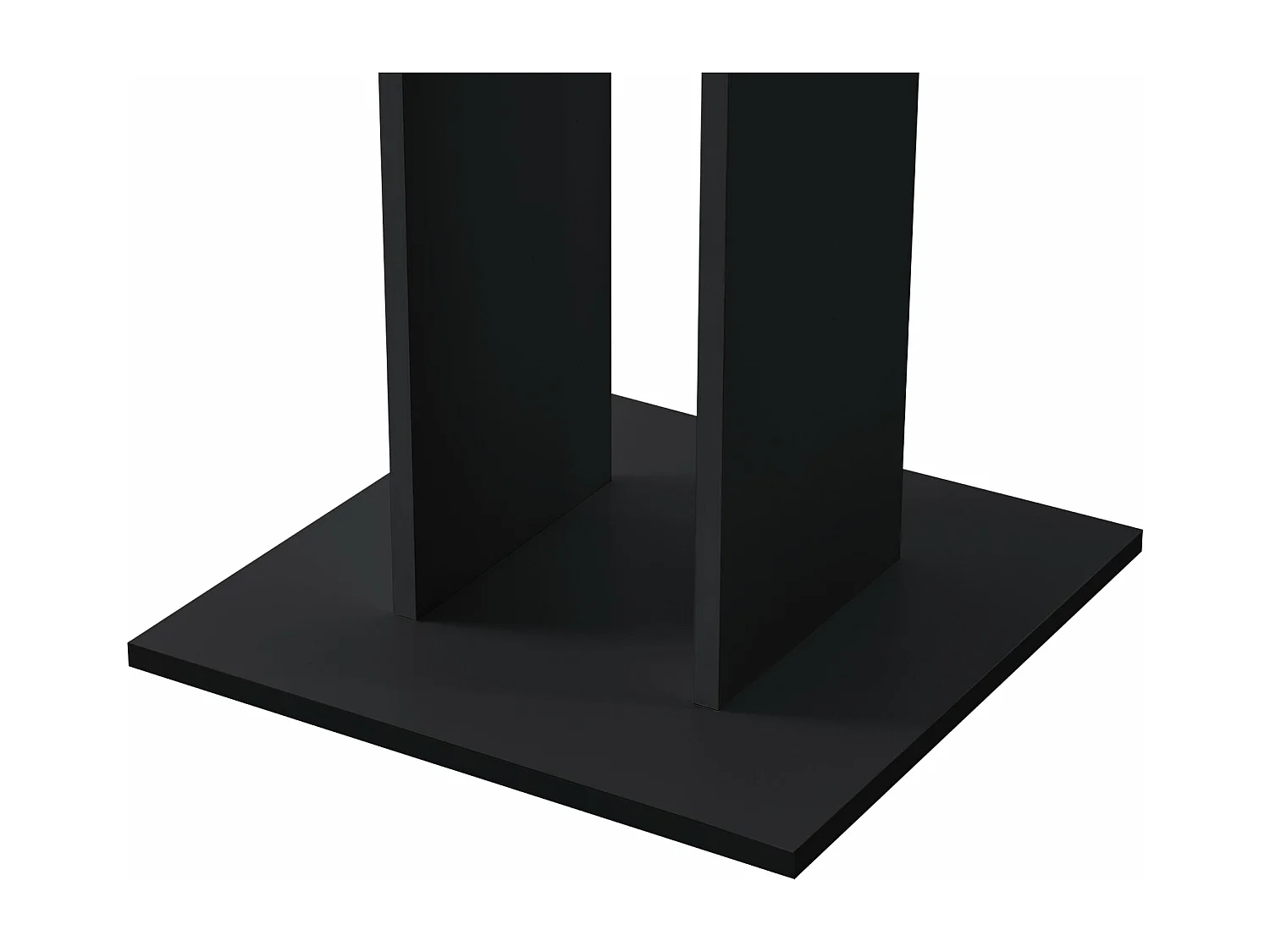 Mesa de comedor cuadrada para salón cocina 78 cm negro marrón 03_0006124