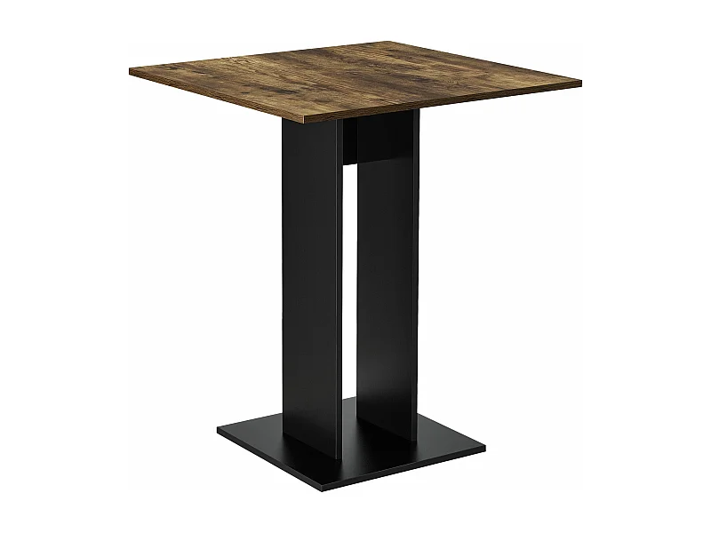 Tavolo da pranzo quadrato per cucina soggiorno 78 cm marrone nero 03_0006124