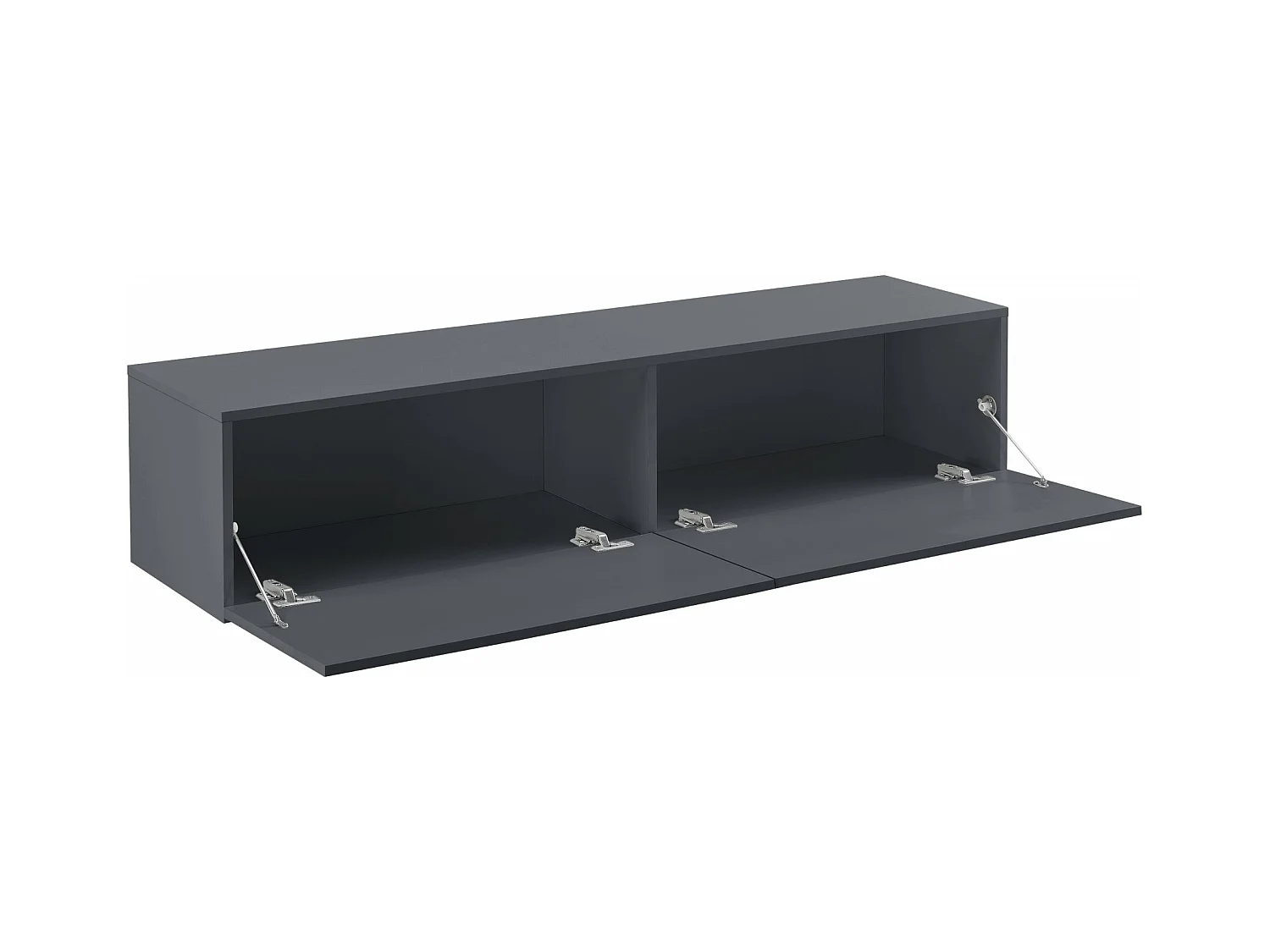 Estante de pared mueble para TV 140 cm gris oscuro mate 03_0005191