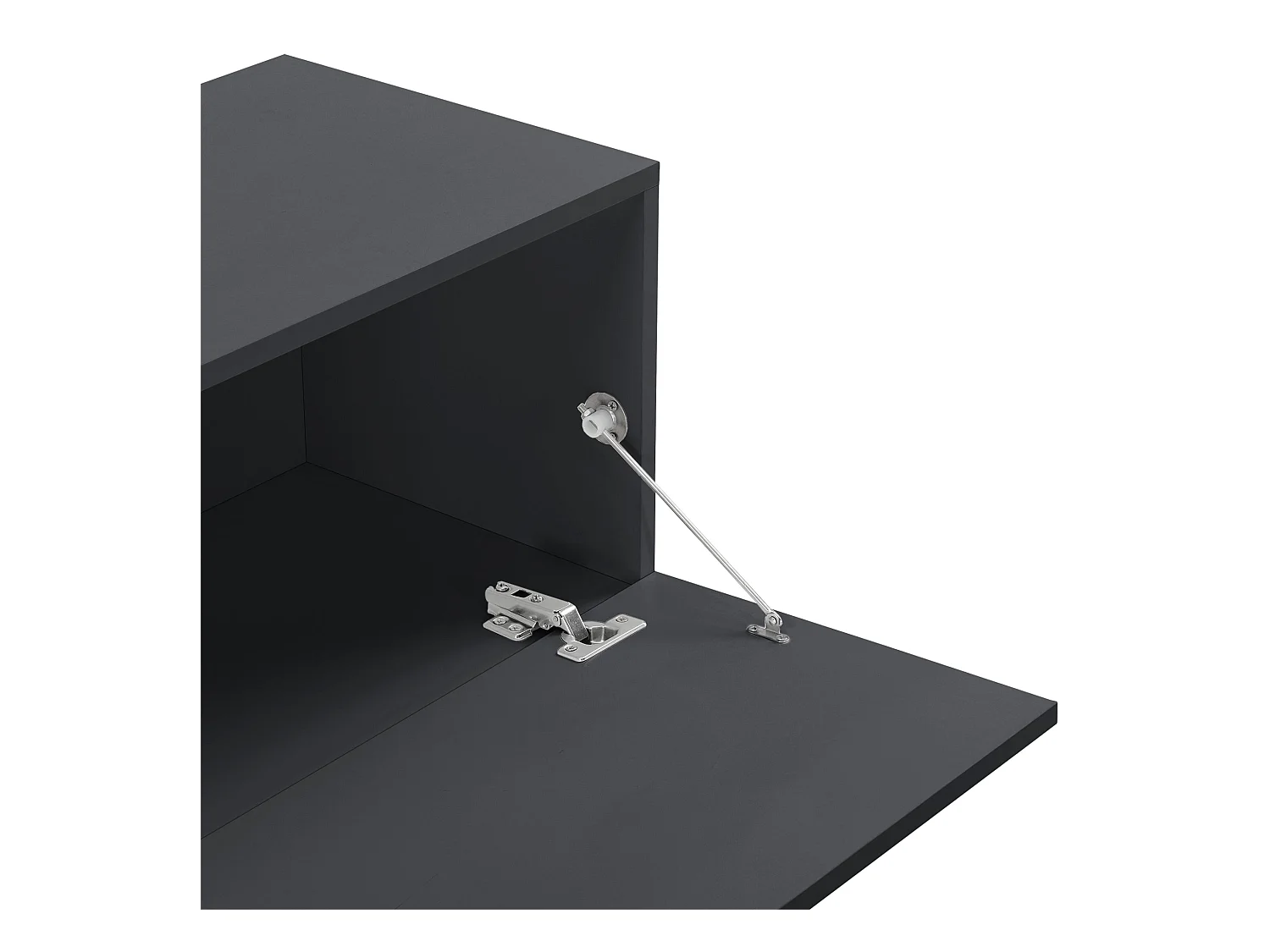 Estante de pared mueble para TV 140 cm gris oscuro mate 03_0005191