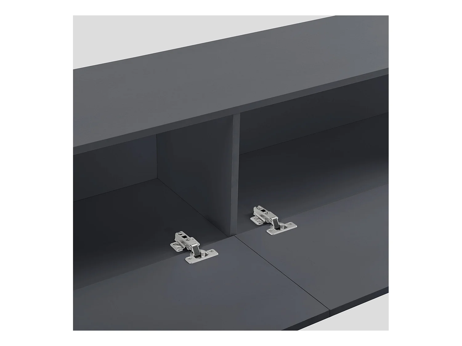 Estante de pared mueble para TV 140 cm gris oscuro mate 03_0005191