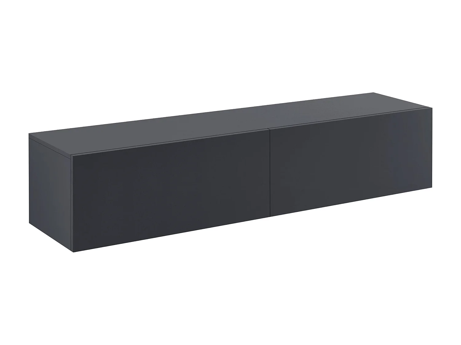 Estante de pared mueble para TV 140 cm gris oscuro mate 03_0005191