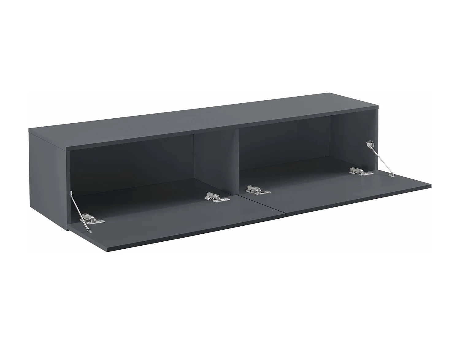 Estante de pared mueble para TV 140 cm gris oscuro mate 03_0005191