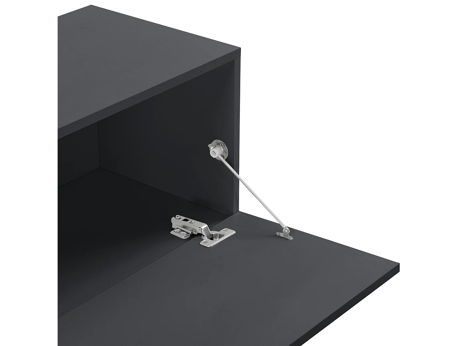 Estante de pared mueble para TV 140 cm gris oscuro mate 03_0005191