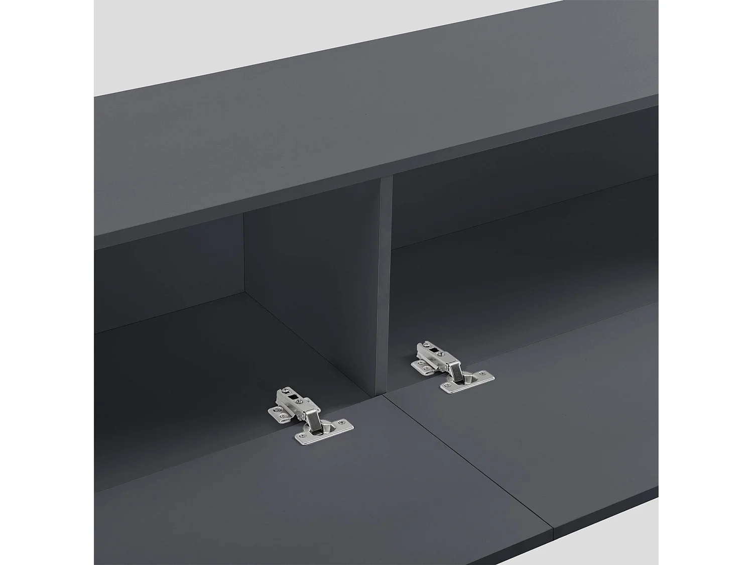 Estante de pared mueble para TV 140 cm gris oscuro mate 03_0005191