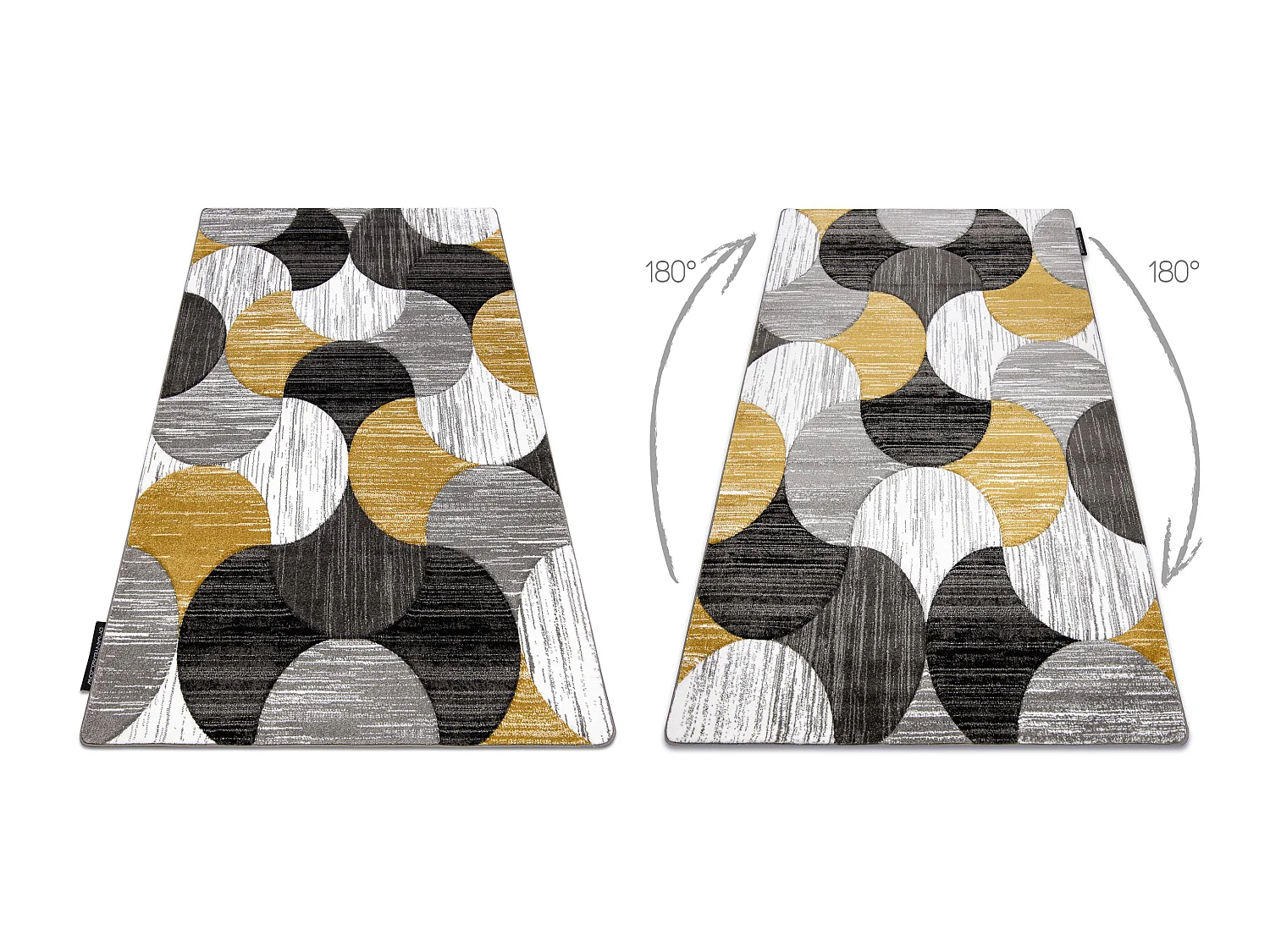 Tapijt ALTER Geo Schelpen goud 140x190 cm