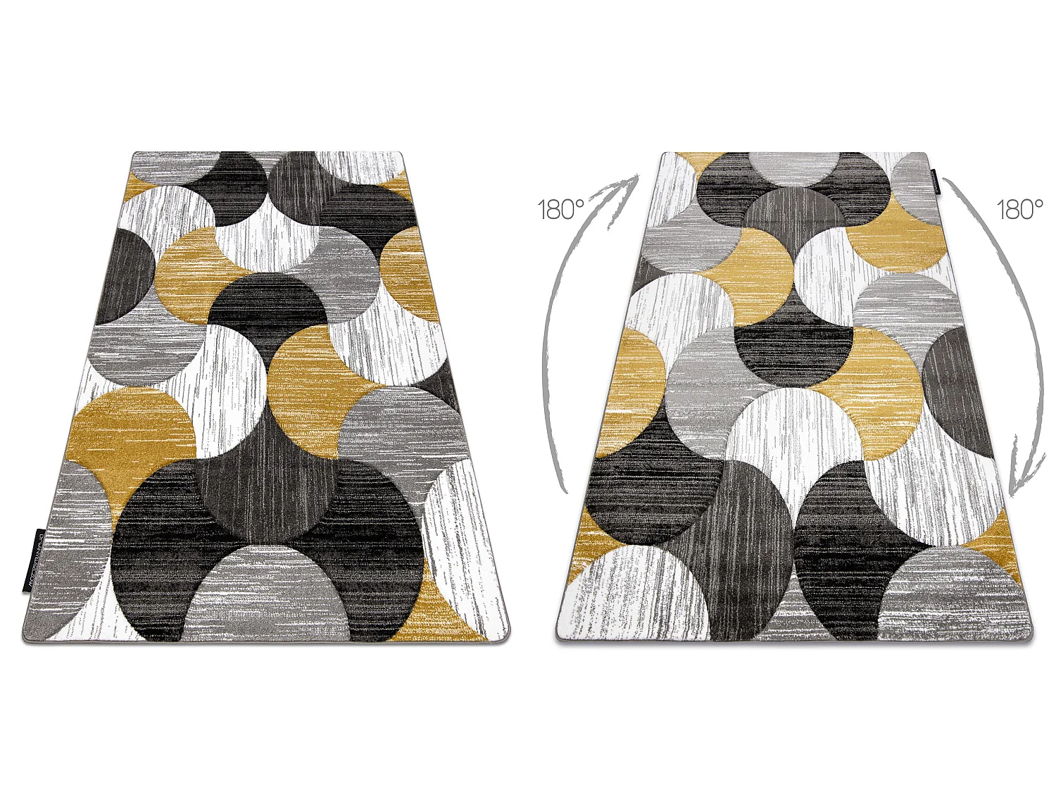 Tapis ALTER Geo coquillages or 80x150 cm