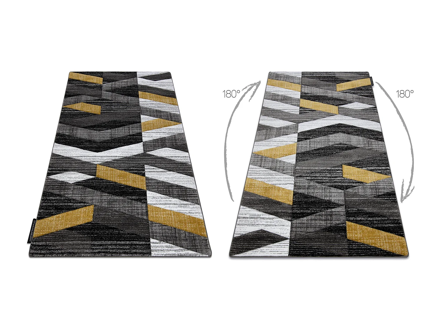 Tapis ALTER Bax des rayures or 140x190 cm