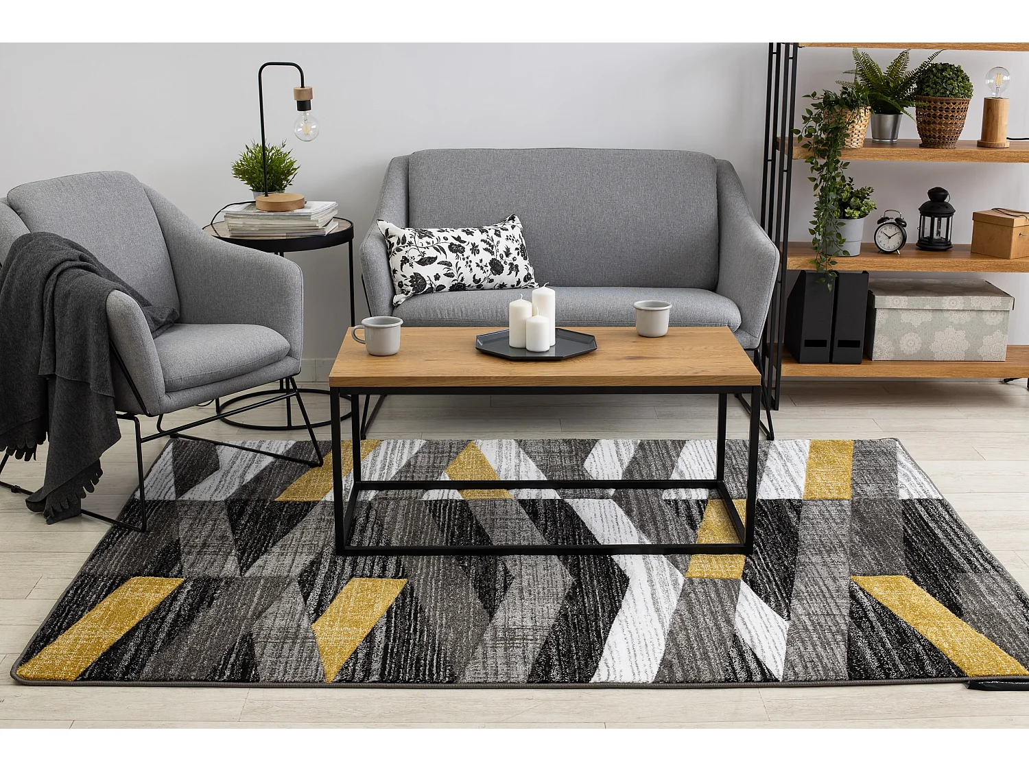 Tapijt ALTER Bax Strepen goud 160x220 cm