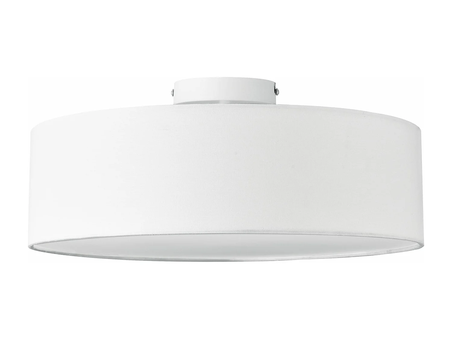 Plafonnier lampe de plafond 3 douille textile diamètre de 45 cm blanc 03_0005932