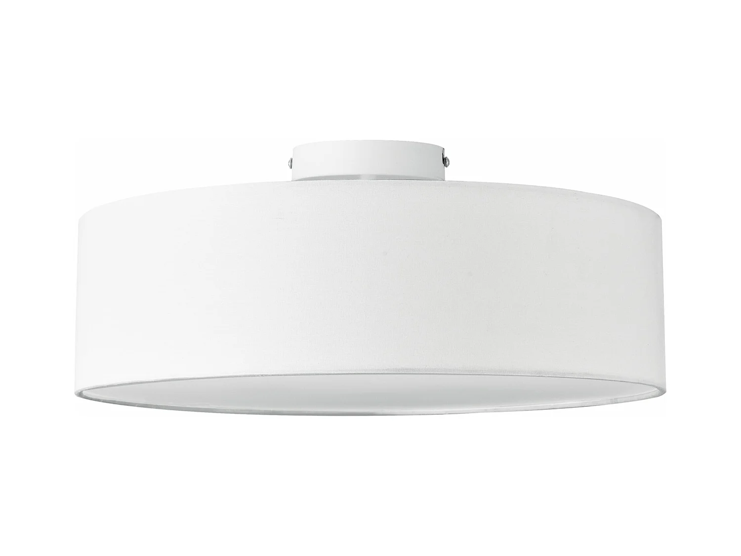 Plafonnier lampe de plafond 3 douille textile diamètre de 45 cm blanc 03_0005932
